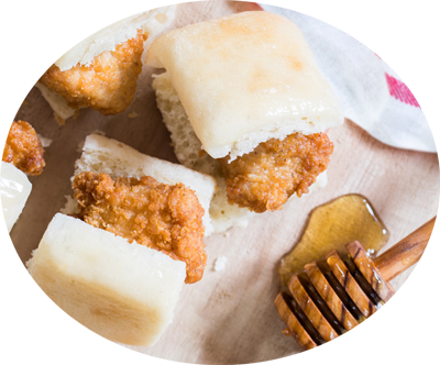 Chick-n-Minis with Honey